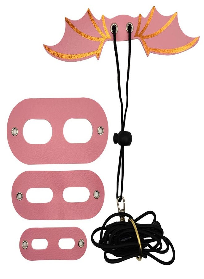 Abustle pig Adjustable Bearded Dragon Leash Harness,3 Size Pack Leather Wings Safty Walking Leash for Bearded Dragon Lizard Reptiles (Pink) - Image 5